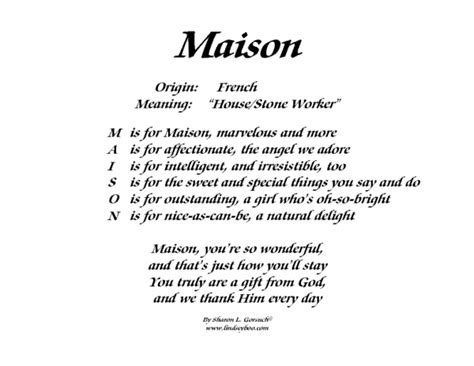 what does maison mean.